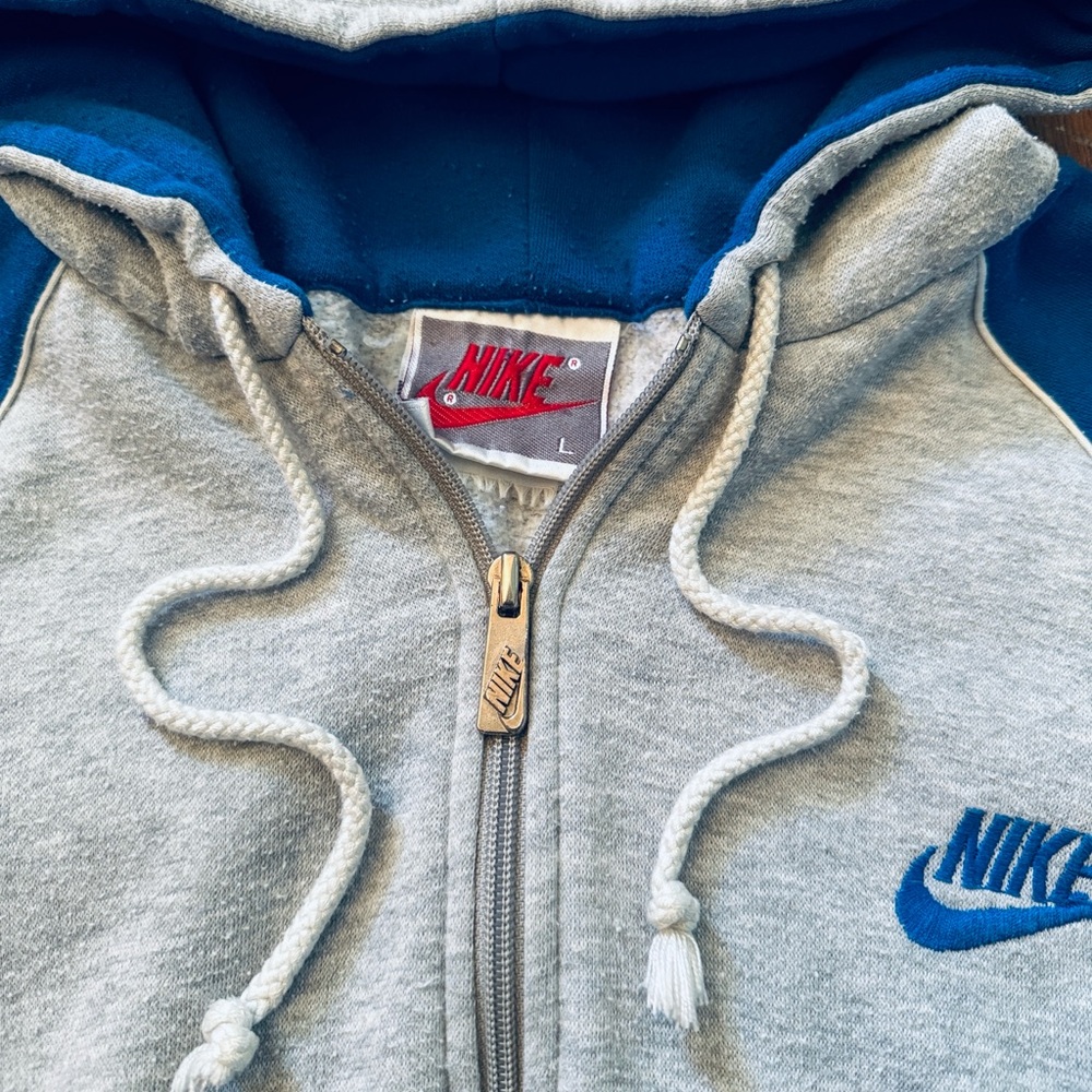 RARE 1987 Nike Vintage Zip-Up Hoodie / Hooded Sweatshirt - Picture 15 of 15